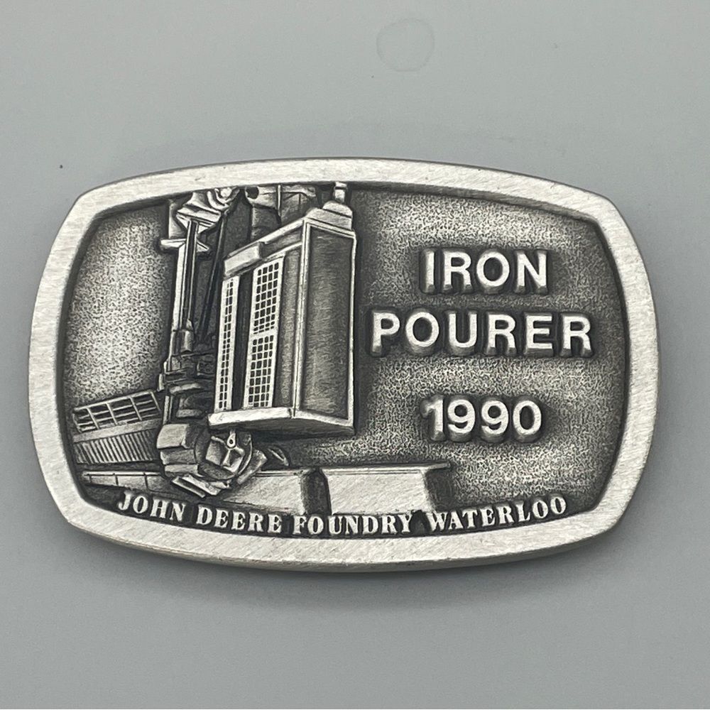 John Deere Iron Pourer 1990 Belt Buckle Limited Edition #413